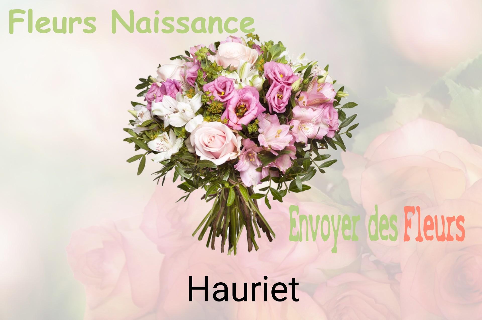 Bouquet de fleurs de naissance livré à Hauriet